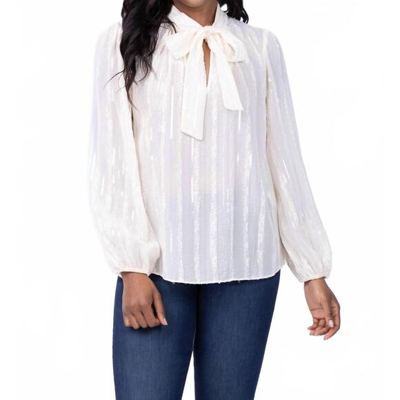 NEW SHOSHANNA rye long sleeve top in ivory